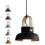 Modern Pendant Light Fixture, 9.25in Wooden Metal Ceiling Hanging Pendant Lighting, Adjustable Rustic Hanging Barn Light for Kitchen Island, Dining Room, Restaurant, Coffee Bar (1 Pack,Black)