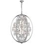 ANJIADENGSHI Modern Globe Crystal Chandeliers 9-Light Chandelier Lighting Metal Globe Pendant Lighting Fixture with Adjustable Hanging Light Fixture for Dining Living Room Foyer Bedroom， Chrome