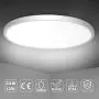 LED Flush Mount Ceiling Light Fixture, 5000K Daylight White 24W(240W Equivalent) 12 Inch Flat Modern Ceiling Lighting, 3200LM Ceiling Lamp for Bathroom Porch, Kitchen, Bedroom, Living Room, Hallway