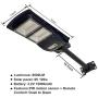 2 Pack Solar Street Light, 4000LM LED Solar Power Street Lamp Outdoor Dusk to Dawn for Parking Lot, Yard, Garage and Garden