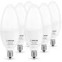 LOHAS E12 Candelabra LED Bulb, Dimmable Daylight Bulb 5000K, LED 6W Ceiling Fan Light Bulbs 60W Equivalent, Candelabra Base 550 Lumens for Chandelier Lighting Lamp Table Dinning Room Lighting, 6 Pack