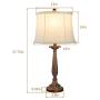 Maxax Table Lamps Set of 2 Modern Bedside Lamp for Living Room Bedroom,Antique Brown Finish