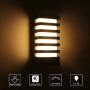 LemonBest Modern Wall Sconce Porch Light, Water-Resistant 15 Watts Outdoor LED Wall Light Fixture (Warm White)