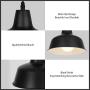 Black Industrial Pendant Lights Vintage Farmhouse Hanging Ceiling Light Fixtures for Kitchen Island Dinning Room Bedroom Living Room Foyer (One Pack)