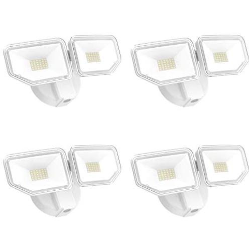 Freelicht 4 Pack LED Security Light Outdoor, Switch Controlled Flood Light, 30W 5000K 3100LM Super Bright Exterior Light, 2 Adjustable Heads, Ip65 Waterproof for Yard,Garage, Patio, Porch