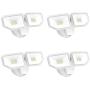 Freelicht 4 Pack LED Security Light Outdoor, Switch Controlled Flood Light, 30W 5000K 3100LM Super Bright Exterior Light, 2 Adjustable Heads, Ip65 Waterproof for Yard,Garage, Patio, Porch