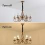Ganeed Rustic 6-Light Chandeliers,French Country Vintage Chandelier,Metal in Antique Bronze Pendant Chandelier,Pendant Light Fixture for Island Kitchen Farmhouse Dining Room Living Room