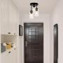 VINLUZ 3 Light Semi Flush Mount Ceiling Light Matte Black Contemporary Metal Art Hanging Fixtures with Seedy Glass Shade Pendant Lighting Kitchen Ceiling Light
