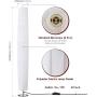 Modern Floor Lamp for Living Room - Albrillo Tripod Floor Lamp White Shade - Tall Standing Lamp for Kids Bedroom Office