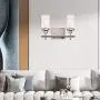 LIGOTFIRE Vanity Light Fixture 2 Light Brushed Nickel Celing Hanging Light Fixure Famhouse Pendant Light for Dining Room