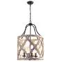 Jiuzhuo Vintage Distressed White Carved Wood 4-Light Lantern Farmhouse Chandelier Lighting Hanging Ceiling Fixture in Rust Jiuzhuo Vintage Distressed White Carved Wood 4-Light Lantern Farmhouse Chandelier Lighting Hanging Ceiling Fixture in Rust