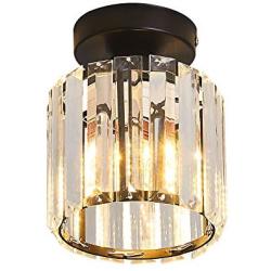 Ceiling Light Fixture Mini Hallway Modern Lighting fixtures Crystal Chandelier Semi Flush Mount for Bar Kitchen Dining Room