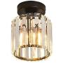 Ceiling Light Fixture Mini Hallway Modern Lighting fixtures Crystal Chandelier Semi Flush Mount for Bar Kitchen Dining Room