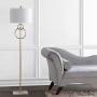 JONATHAN Y JYL1097A Haines 60'' Modern Circle Marble/Metal LED Floor Lamp Classic,Glam,Transitional for Bedrooms, Living Room, Office, Reading, Gold Leaf/White
