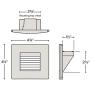 Hinkley 58506TT Luna Step Light 120v Horizontal Double Gang 2700K, Large Vertical, Titanium