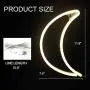 Warm White Moon Neon Sign for Home Decoration Night neon Light for Wall Decoration Battery/USB Plug LED Neon Light for Living Room Christmas Party