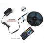 Tingkam 39.4 ft 12 M Non-Waterproof 5050 SMD RGB LED Flexible Strip Light Black PCB Board Color Changing Decoration Lighting 300 LEDs Kit + 20 Key Remote Controller