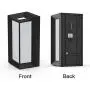 Sytmhoe Outdoor Wall-Porch-Light, Modern Wall Sconce,20W-Led Matte Black Exterior Wall Fixtures,Mounted Wall Patio Lamps,3-Color-Changeable for Garage Walkway Backyard Garden