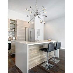 JONATHAN Y JYL9017A Glenn 8-Light 22.5'' Metal Sputnik-Style LED Chandelier Contemporary,Transitional,Modern Dimmable, Adjustable, for Dining Room, Foyer, Bedroom, Chrome