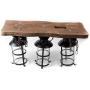 TFCFL Vintage Chandelier Hanging Fixture with 3 Lights Pendant Light Industrial Retro Wood Ceiling Lighting Glass Farmhouse E27/E26 in Blackfor Cabin Kitchen Island Dining Room Bedroom and Foyer