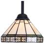 Capulina Tiffany Style Kitchen Lighting, 1-Light Stained Glass Lighting Fixtures, 7.9 inch Wide Lampshade Mini Pendant Light, Mission Style Kitchen Island Lighting, Tiffany Hanging Pendant Light