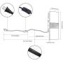 YeLEEiNO Modern LED Wall Sconce Acrylic Wall Light Cool White Plug in Cord with on/Off Switch Decorative Wall Lamp Night Light for Living Room, Bedroom, Corridor (Black)
