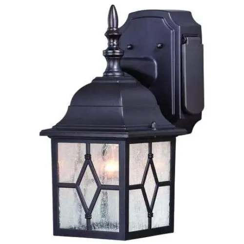 Galeana Oil-Rubbed Bronze 12.5'' Outdoor Wall Light w/GFCI Outlet