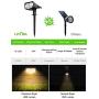 LITOM 12 LEDs Solar Landscape Spotlights, IP67 Waterproof Solar Powered Wall Lights 2-in-1 Wireless Outdoor Solar Landscaping Light for Yard Garden Driveway Porch Walkway Pool Patio 6 Pack Warm White