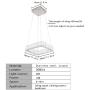 Ganeed K9 Crystal Chandeliers,16W Modern LED Pendant Light Ceiling Light,Adjustable Height Pendant Chandelier,Hanging Light Fixture for Kitchen Island Living Dining Room Restaurant(Dia 11.8'')