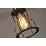 Industrial Pendant 1-Lights Pendant Lighting, Farmhouse Rustic Style Hanging Light with Matte Black Cage, Vintage Kitchen Island Pendant Light Fixture for Dining Room Bedroom Hallway Bar (1 Pack)