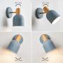 Wall lamp lighting fixtures, cement gray industrial bedroom adjustable bedside wall lamps, bathroom sink lighting