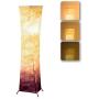 Floor Lamp, CHIPHY Dimmable Standing Lamp, 3 Levels Adjustable Brightness 12W/2 LED Bulbs(2400 Lumens, 100 Watt Equivalent) and Purple Fabric Shade, Modern for Bedroom and Kids Room