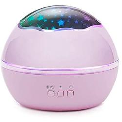 Star Projector, Galaxy Projector, Ocean and Star Light Projector for Bedroom, Night Light Projector with Color Changing and 360 Rotating (Pink)