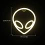 Wanxing Alien Neon Signs LED Neon Wall Sign Warm Neon Lights for Bedroom Kids Room Hotel Shop Restaurant Game Office Wall Art Decoration Sign Party Supply Gift (Yellow)