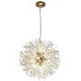 LuKLoy Super Beautiful Chandelier Pendant Lamp Kitchen Island Dining Room Loft Firework Hanging Light Post Modern Dandelion Crystal LED Lighting Fixture (Warm White LED, 50cm Diameter)