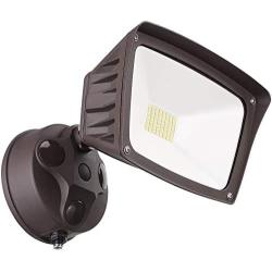 LEONLITE LED Outdoor Flood Light, Dusk-to-Dawn (Photocell Included), 3400lm, Waterproof Security Floodlight, ETL-Listed Exterior Lighting for Yard, 5000K Daylight