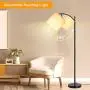 LED Floor Lamp for Living Room, Modern Standing Lamp for Bedroom, Classic Reading Floor Lamps with Lamp Shade Suits Farmhouse and Mid Century Modern for Study Office, E26 LED Bulb Included, Black
