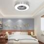 Ceiling Fan with Lights APP Bluetooth Fan Light Led Bedroom Light Ceiling Fan Light 110v Fan Light Living Room Light Modern LED Remote Control Dimmable Flush Mount Enclosed Fandelier Lamp (Square)