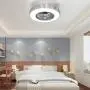 Ceiling Fan with Lights APP Bluetooth Fan Light Led Bedroom Light Ceiling Fan Light 110v Fan Light Living Room Light Modern LED Remote Control Dimmable Flush Mount Enclosed Fandelier Lamp (Square)