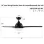 CO-Z 52 Modern Ceiling Fan with Lights and Remote in Black Finish, Contemporary Ceiling Fans with LED Light for Bedroom, Living Room, Kitchen, Industrial Ceiling Fan with 3 ABS Blades Reversible