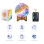 Moon Lamp Kids Night Light, GDPETS Galaxy Lamp 16 Colors 3D Star Moon Light with Wood Stand, Remote & Touch Control USB Rechargeable Perfect Gift for Baby Girls Lover Birthday