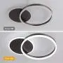 Ganeed Flush Mount Ceiling Light,37W 2 Rings Modern LED Ceiling Light Fixture,6500K White Light Metal Acrylic Ceiling Lamp for Living Room Bedroom Study