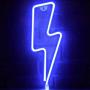 Funpeny LED Neon Decorative Light, Neon Sign Shaped Decor Light, Lightning Shape Indoor Decor for Halloween Decoration Living Room, Birthday Party, Wedding Party (Blue)