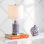 JONATHAN Y JYL3050A Diana 23.5'' Ginger Jar Ceramic/Metal LED Lamp Classic,Traditional for Bedroom, Living Room, Office, College Dorm, Coffee Table, Bookcase, Blue/White