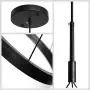 Modern Black LED Chandelier with Hanging Pendant Lighting Ceiling Light Fixtures for Living Room Dining Room Kitchen Island Bedroom (15.7 Inches) Cool Light, 6000 K, 26W, 3120lm Modern Black LED Chandelier with Hanging Pendant Lighting Ceiling Light Fixtures for Living Room Dining Room Kitchen Island Bedroom (15.7 Inches) Cool Light, 6000 K, 26W, 3120lm