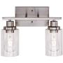 Banato Lighting 2-Light Modern Vanity Lights Sconces Bathroom Lighting Fixtures Wall Lamp Brushed Nickel Indoor Wall Light Fixture with Clear Glass Shade for Porch Stairway Kitchen Bar
