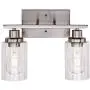 Banato Lighting 2-Light Modern Vanity Lights Sconces Bathroom Lighting Fixtures Wall Lamp Brushed Nickel Indoor Wall Light Fixture with Clear Glass Shade for Porch Stairway Kitchen Bar