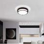 Berliget 12 Inch Metal Industrial Brown 2 Lights Flush Mount Ceiling Light, Hallway Round Modern Bright Ceiling Light Fixture for Kitchen, Bedroom, Laundry, Living Room