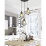 Zeyu 3-Light Cluster Pendant Light, Industrial Chandelier Hanging Light for Kitchen Dining Room, Oil Rubbed Bronze Finish with Metal Cage Shade, ZY04-3 ORB