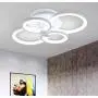 Ganeed Modern Ceiling Light,Metal Acrylic LED Flush Mount Ceiling Light Fixtures,36W LED Chandelier Light Fixture for Living Room Kitchen Bedroom Dinner Room,Cool White 6500K